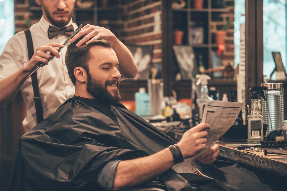Man Getting a Haircut at a Barbershop — The Gentleman's Barber QLD in Toowoomba City, QLD