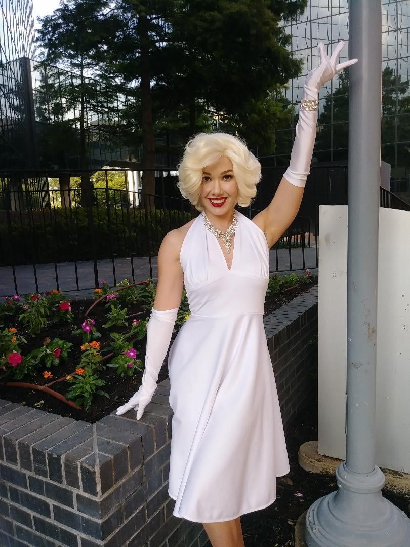 Woman in White Dress