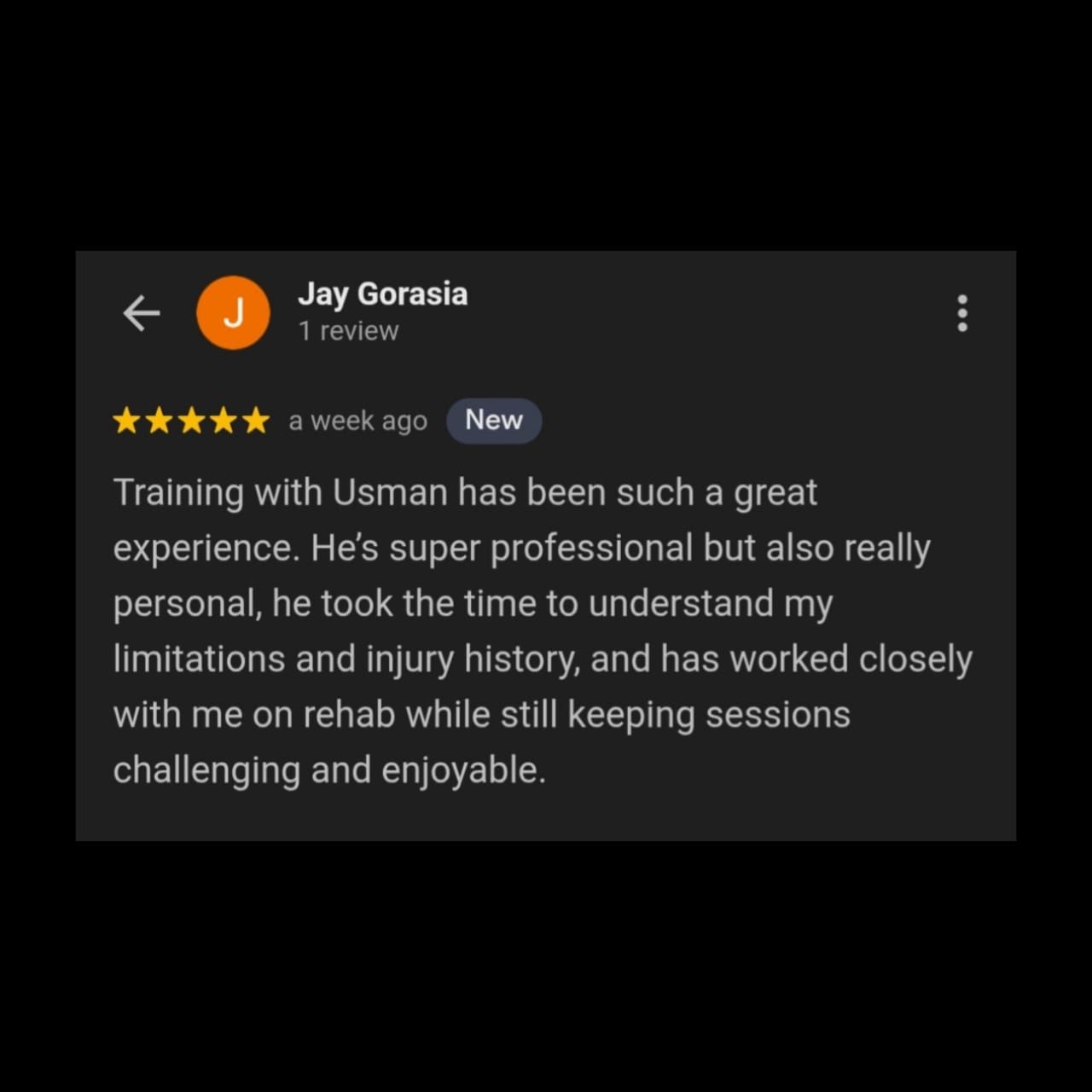 UR Fitness Client Reviews