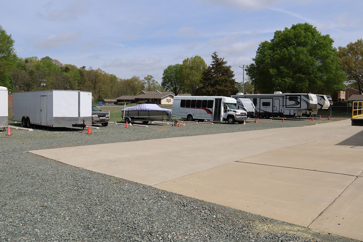 Boat, RV, and drive up parking for America's Self-Storage in Burlington, NC