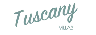 "Tuscany" written in a large, teal, cursive font above the word "VILLAS" in a smaller, thin, sans-serif font.
