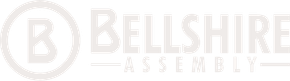 The bellshire assembly logo is white on a white background.