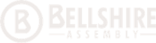 The bellshire assembly logo is white on a white background.