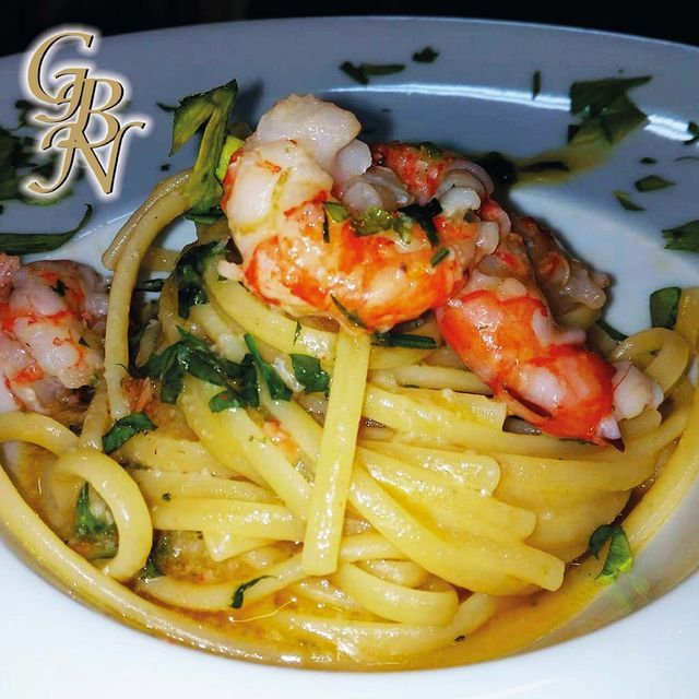 Spaghetti con gamberi