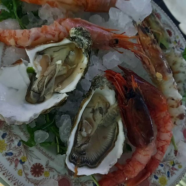 Gamberi e ostriche