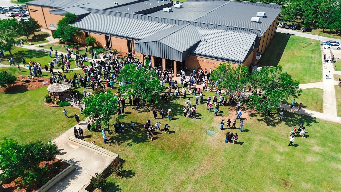 Aerial view of the campus of Seminole State College