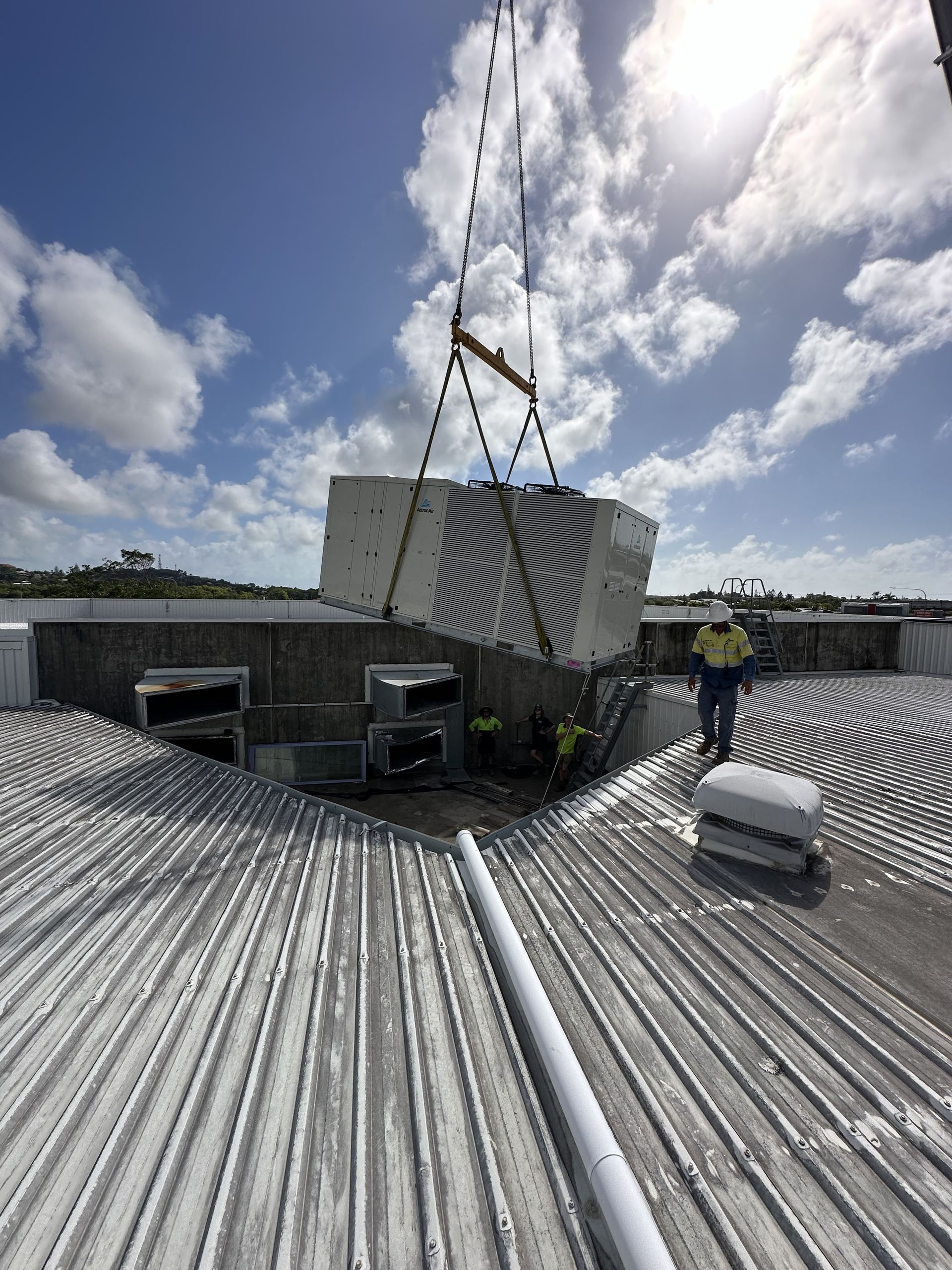 There Is A Couch And A Plant In The Room — Beards Refrigeration & Air Conditioning in Bucasia, QLD