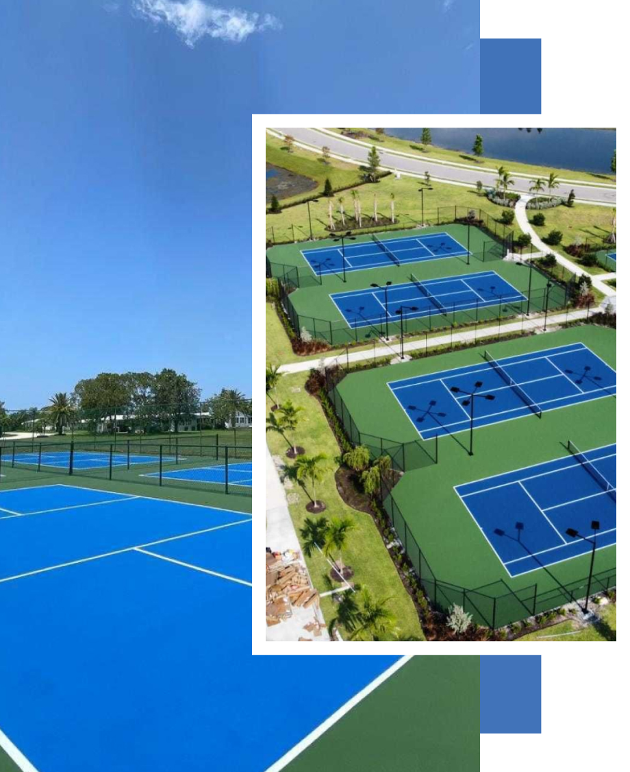 A man in a yellow shirt is playing tennis on a tennis court.