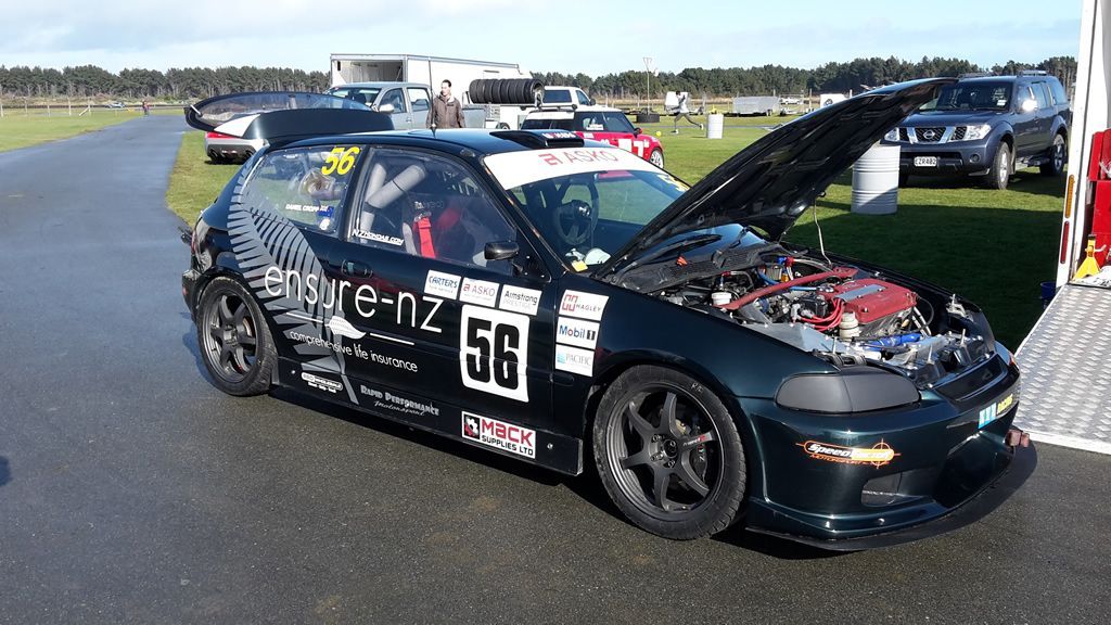 Side view XYZ Racing Honda with an engine built by DCH Autosport.