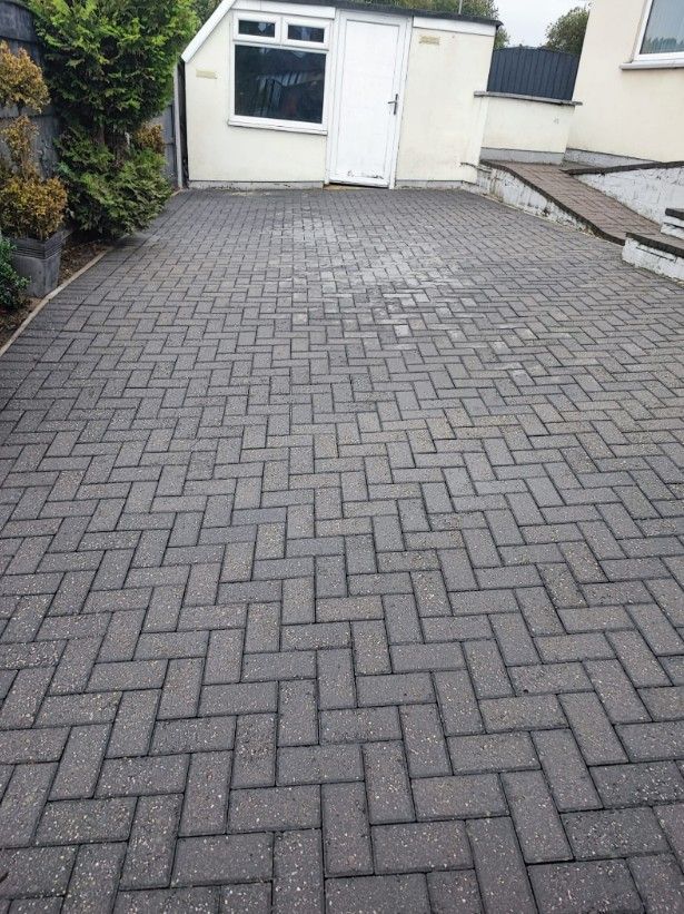 after pressure washing services for a block paving driveway in Bradford