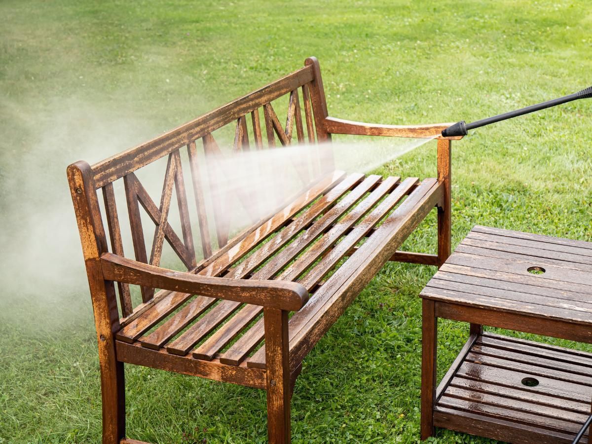 power a timber garden bench in Bradford