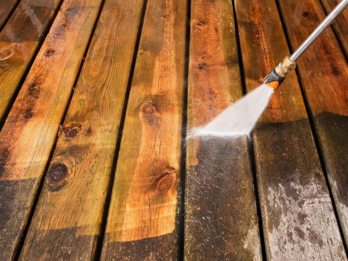 power washing decking in Bradford