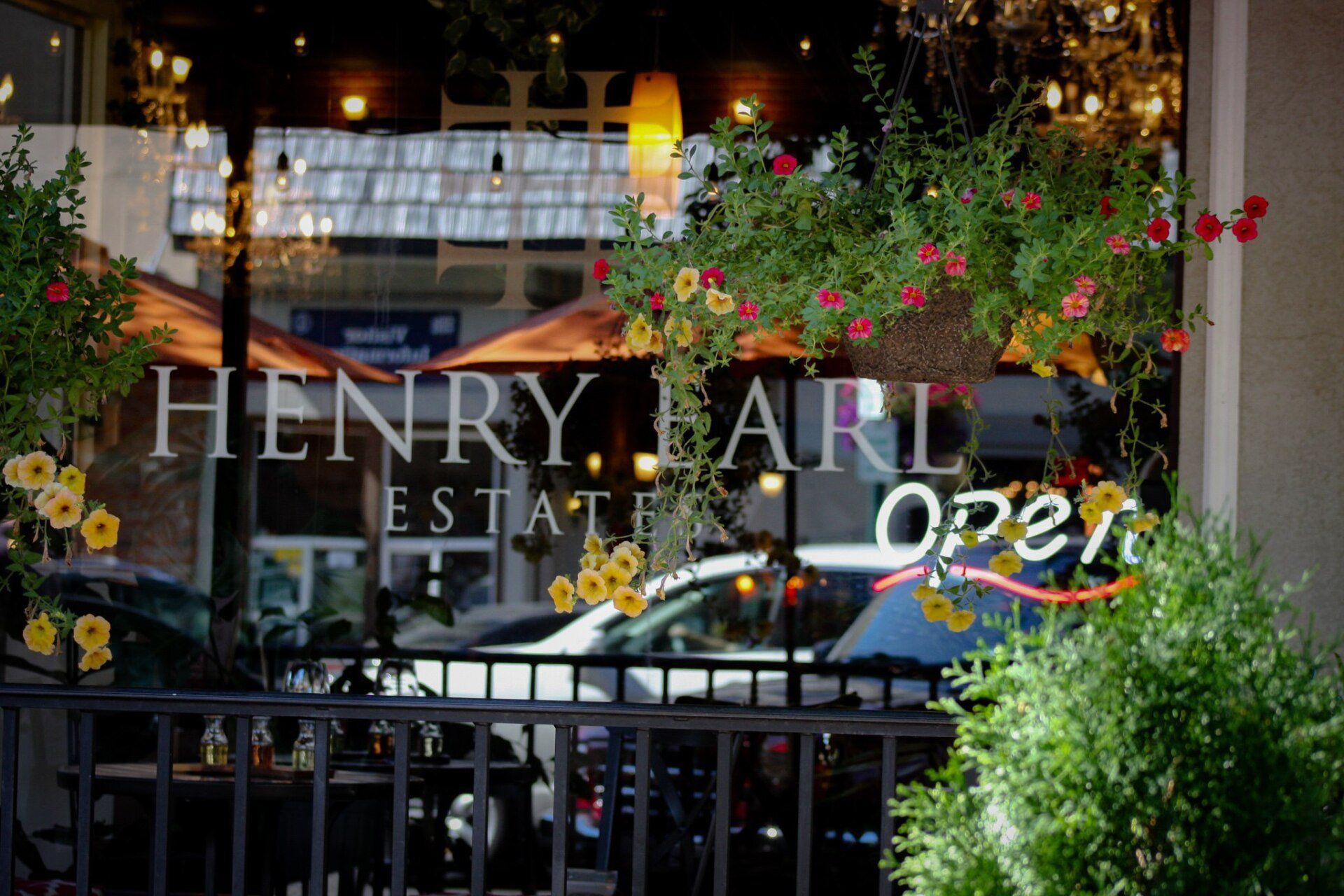 A restaurant called henry earl estate is open