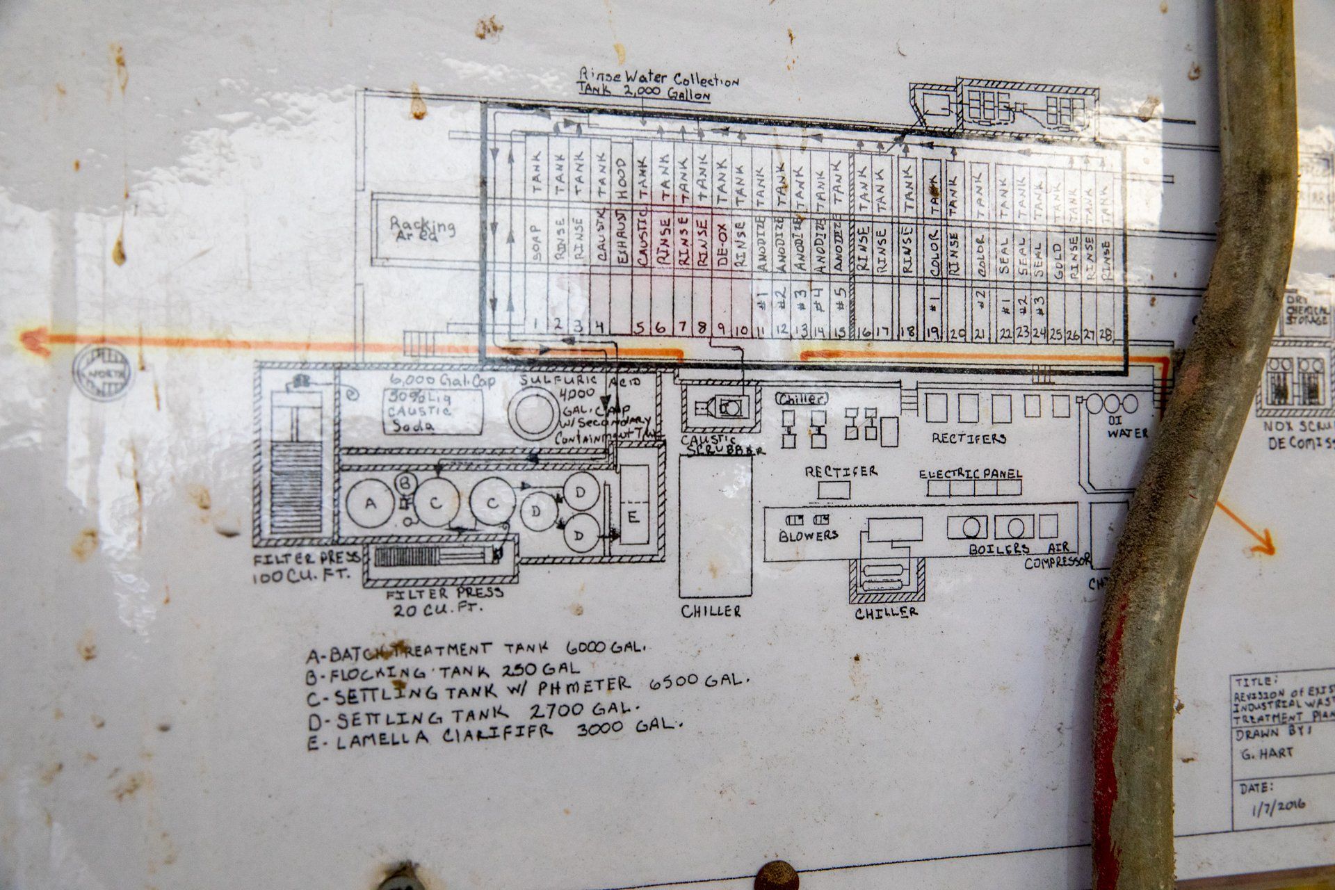 laminated map of the building