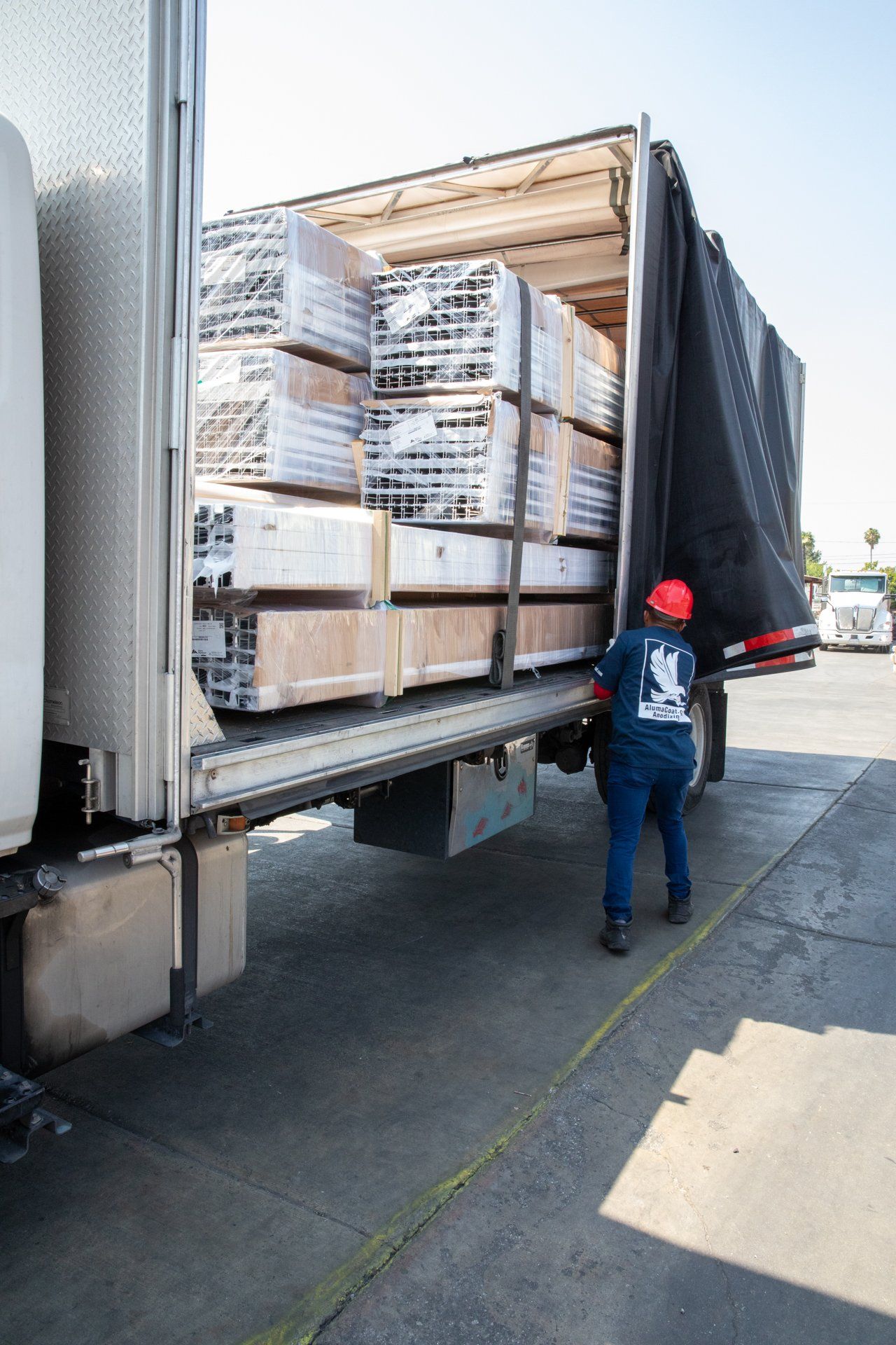 A truck full of metal for anodizing