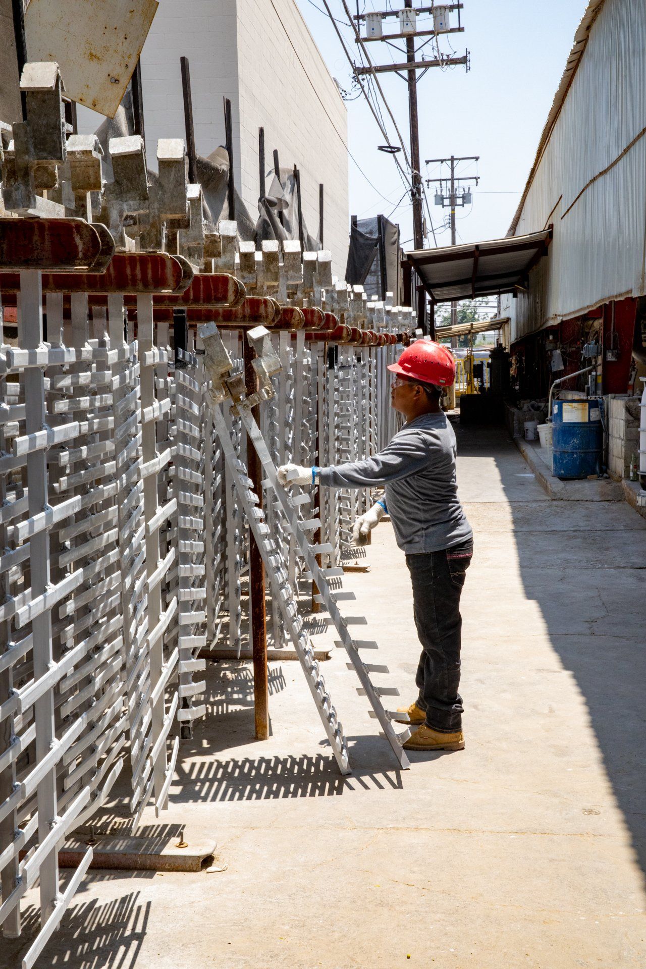 rows and rows of small metal pieces ready for processing