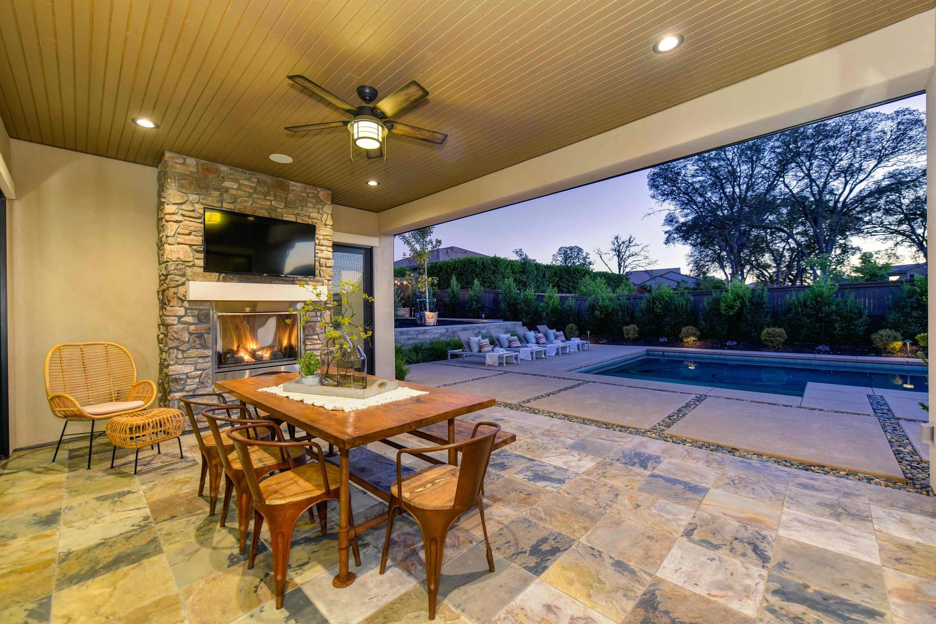 a back patio in Pasco, Washington