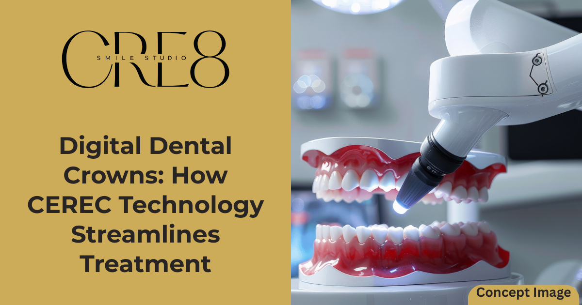 Robotic arm performing dental work on model teeth in a dental office.