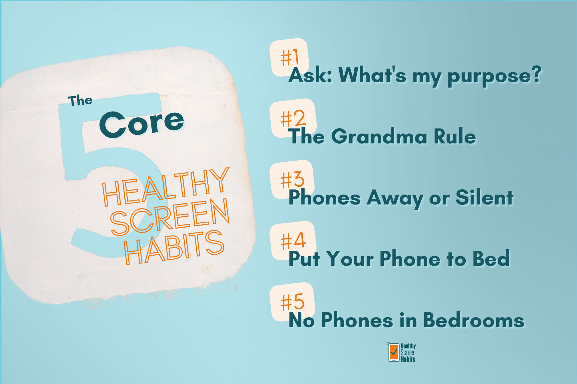 Get the 5 Core Healthy Screen Habits infographic sheet