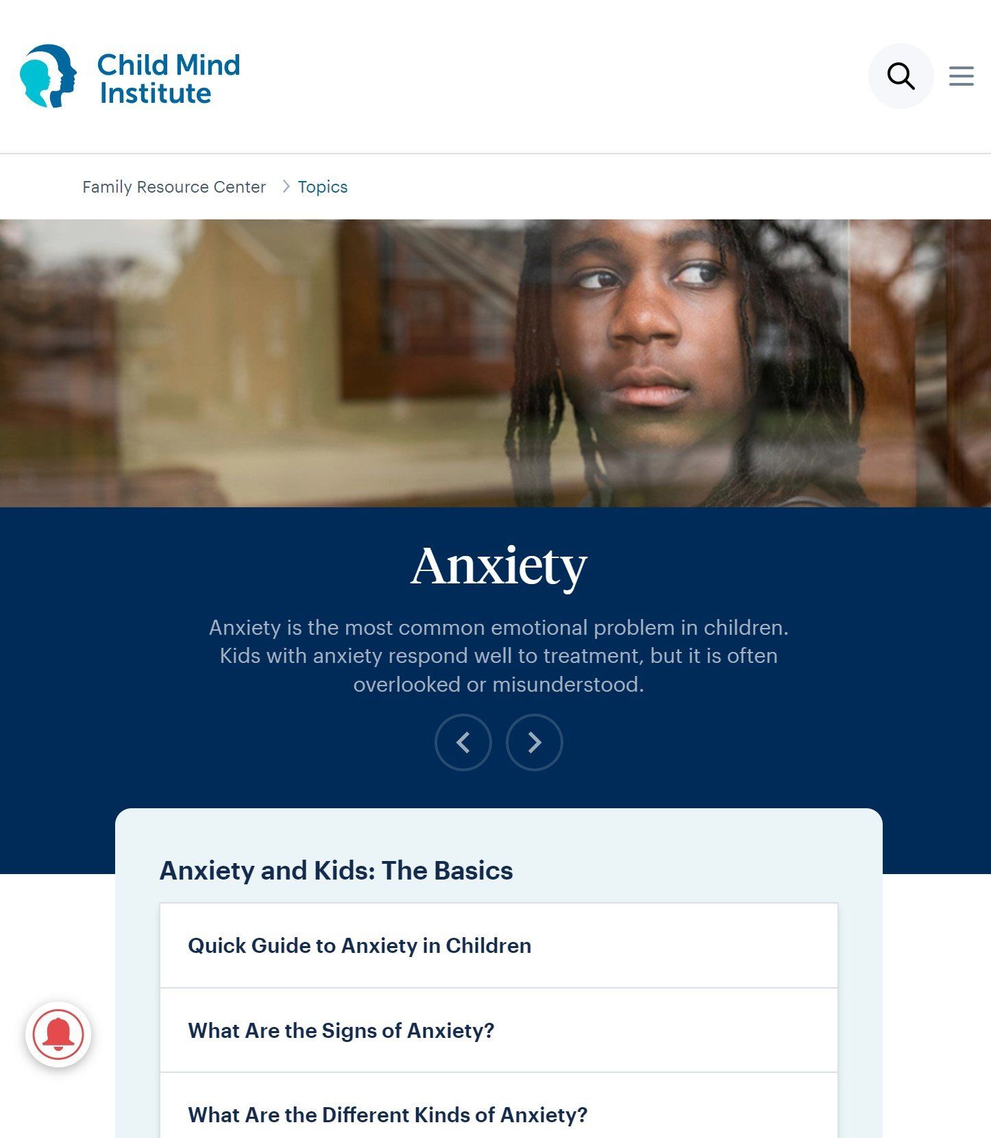 Websites on Anxiety and Depression
