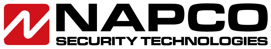 Napco security technologies logo on a white background