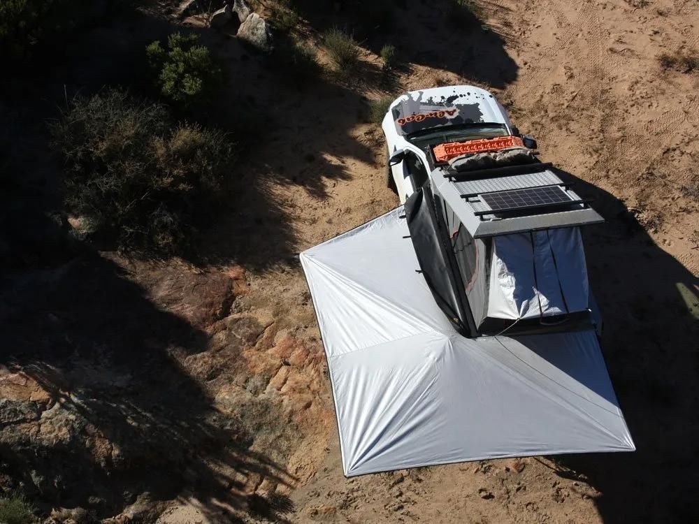 An Aerial View of a Truck With a Tent on Top of It — Whitsunday 4x4 & Automotive In Cannonvale, QLD