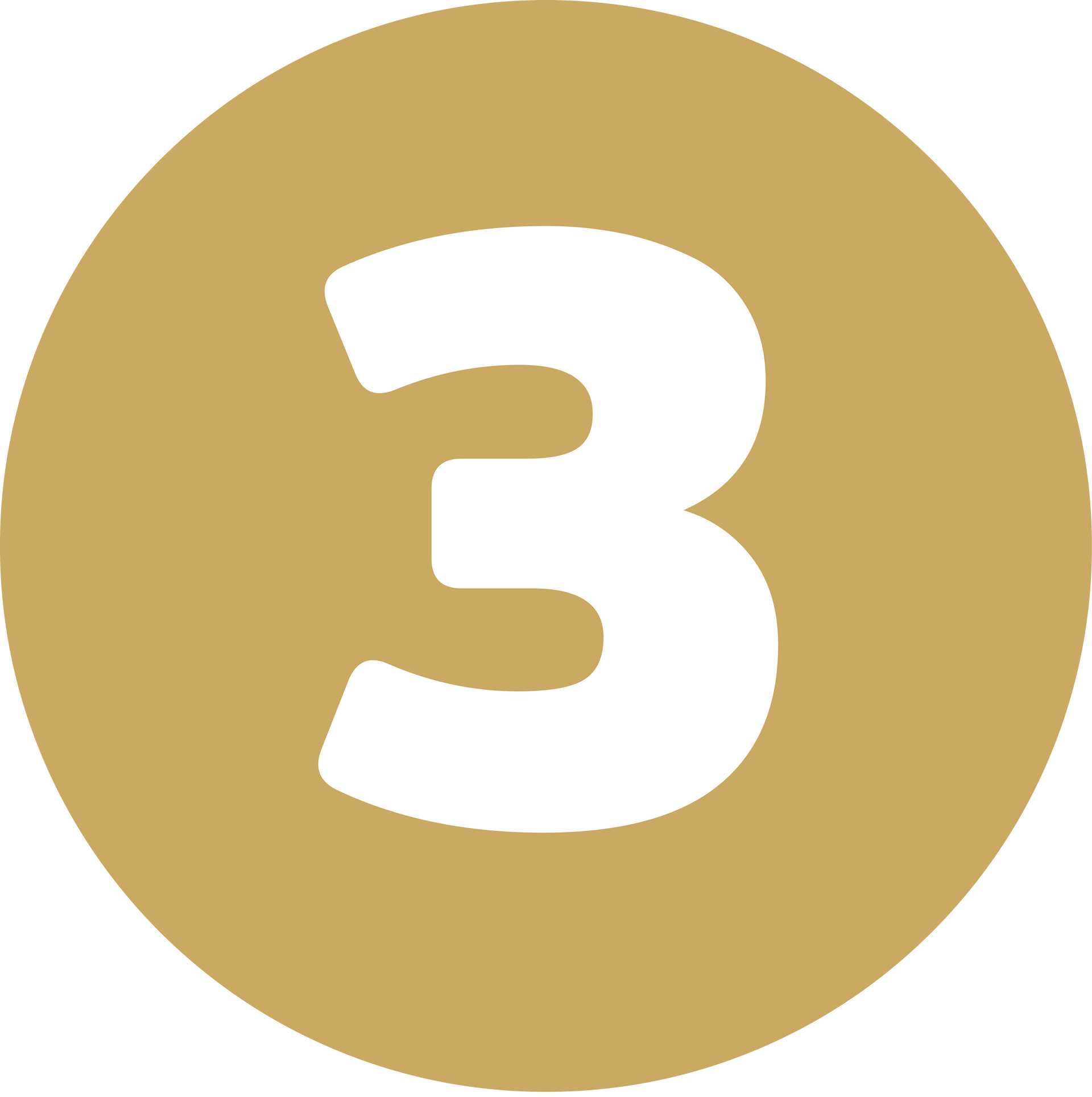 White number 3 inside a gold circle
