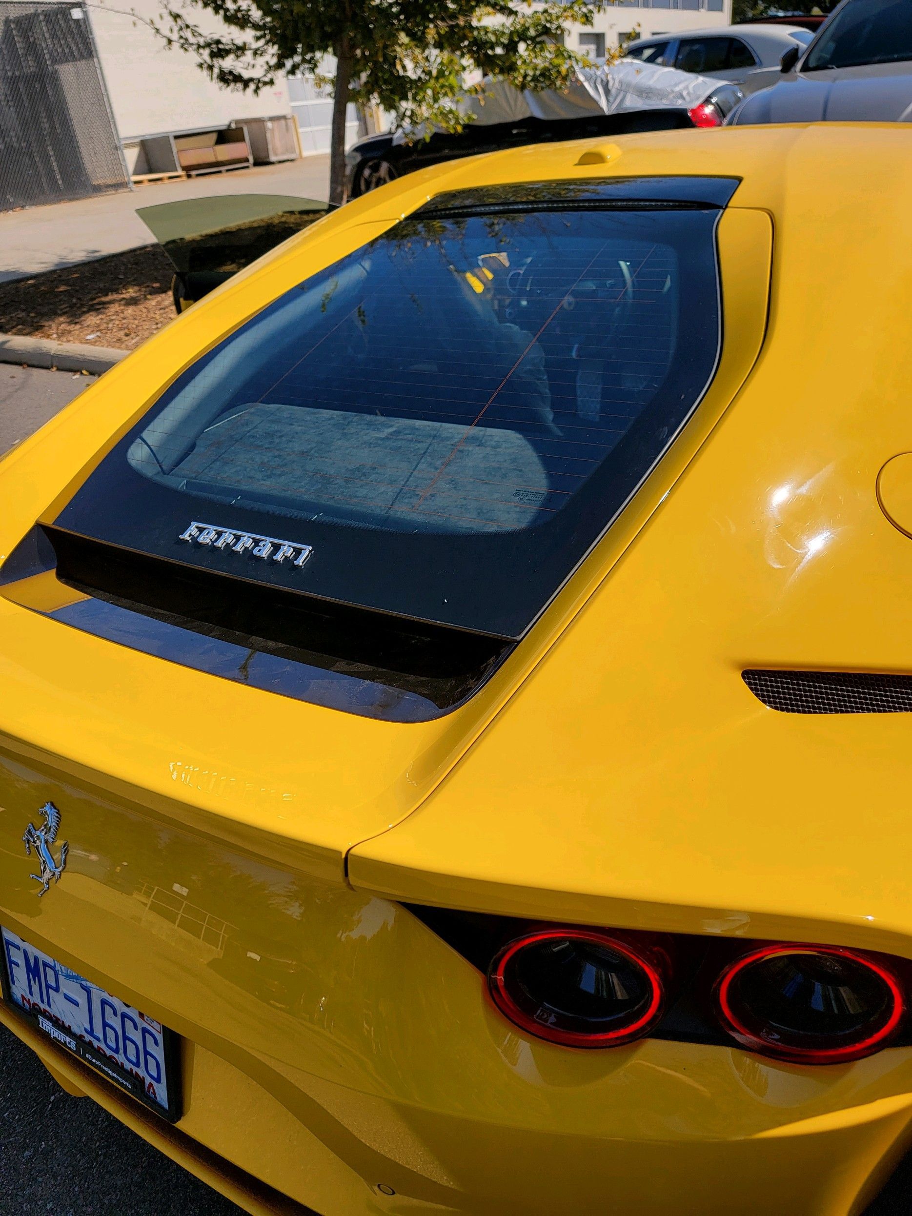 Yellow Ferrari with 