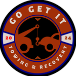 A logo for go get it towing and recovery