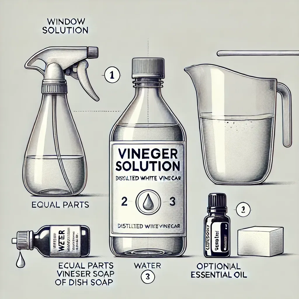 How to Prepare a Vinegar-Based Window Cleaning Solution