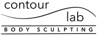 "contour lab" logo with a curved line, beneath it "BODY SCULPTING" in a horizontal rectangle.