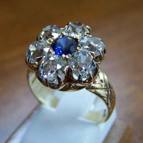 Custom Blue Diamond Ring — Orange Park, FL — Kingsley Jewelry