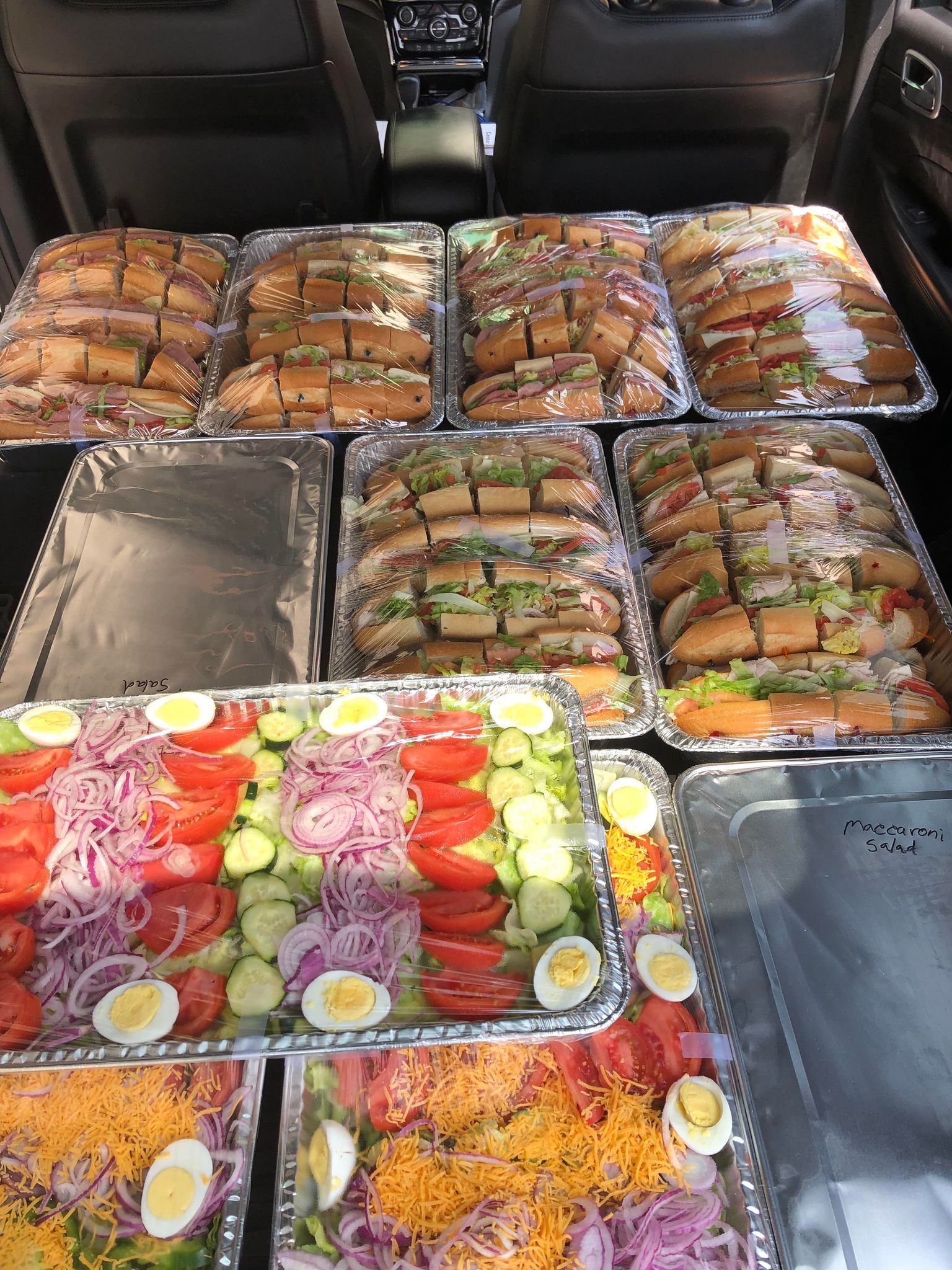 deli tray and salad tray for catering