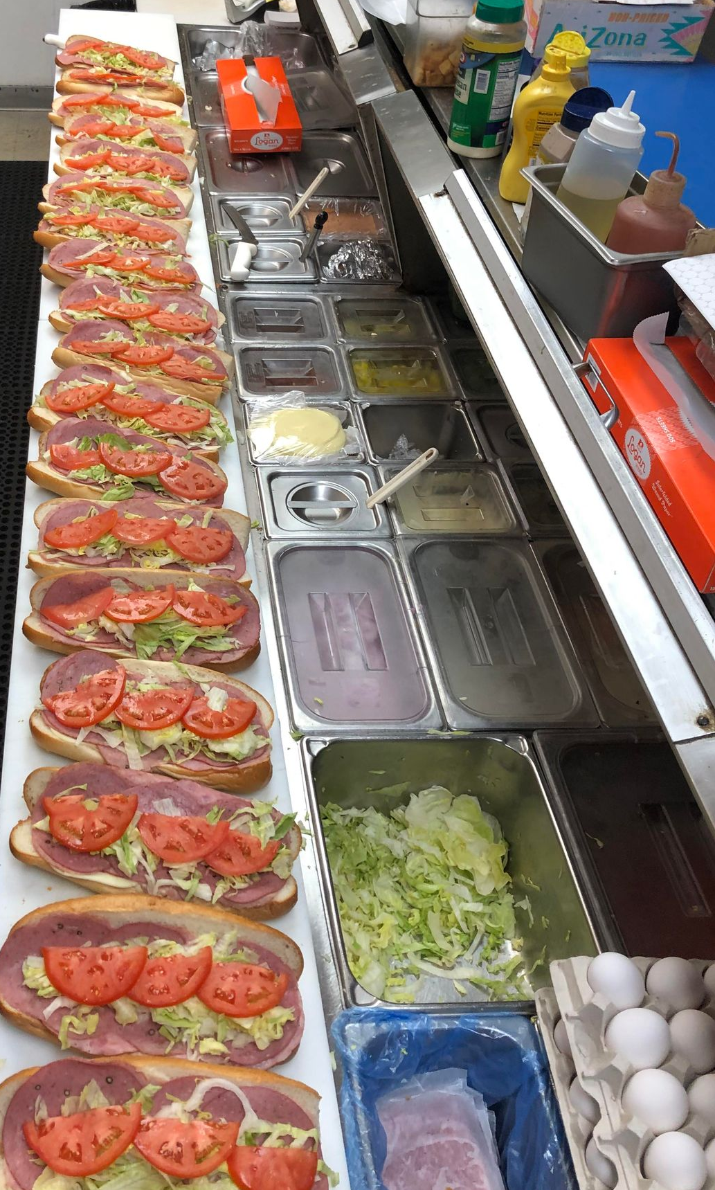 sandwich production line