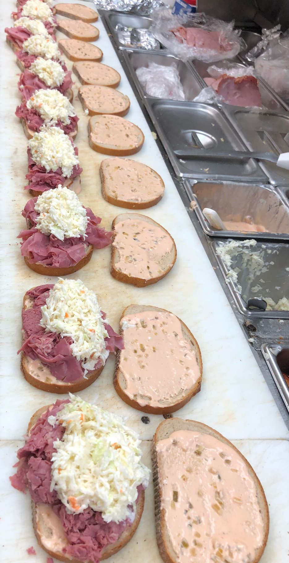 sandwich production line