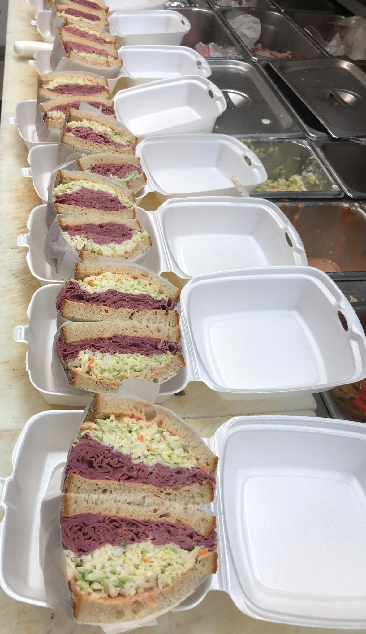 sandwich production line