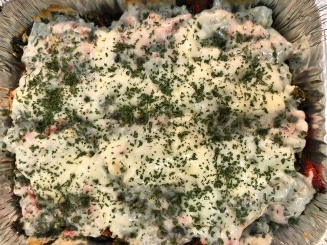 seafood salad tray for catering