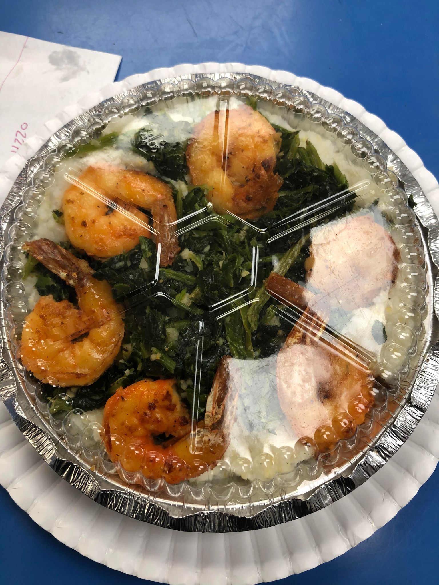 shrimp jumpoff inside container