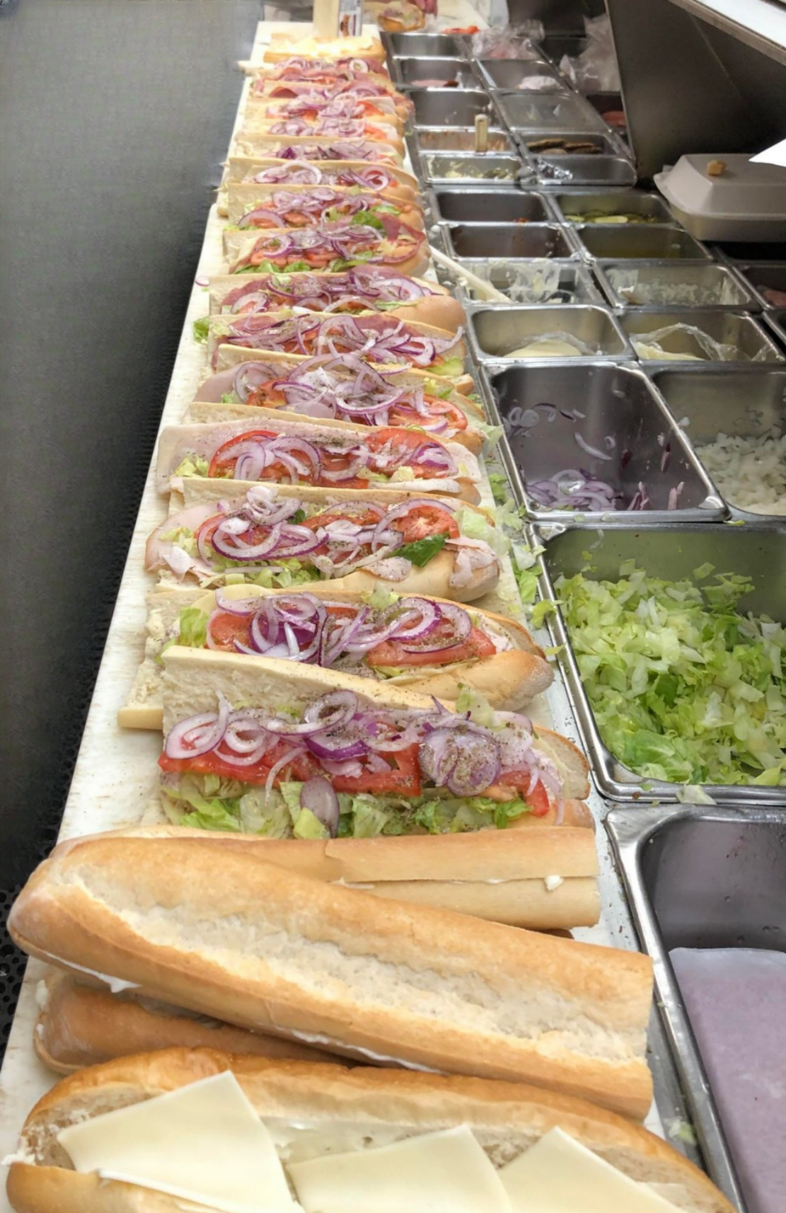 sandwich production line
