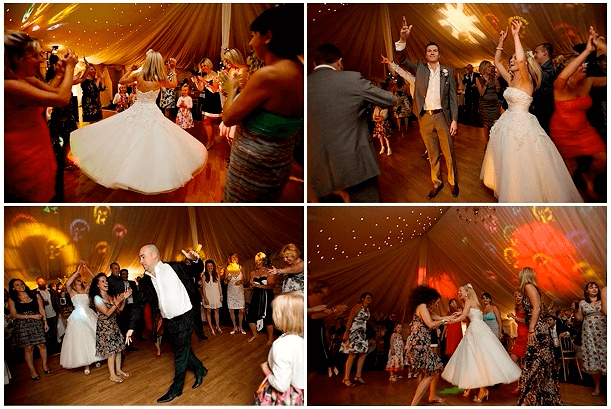 collage of wedding images