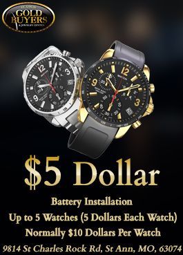 $5 Battery Installation Up to 5 Watches Coupon