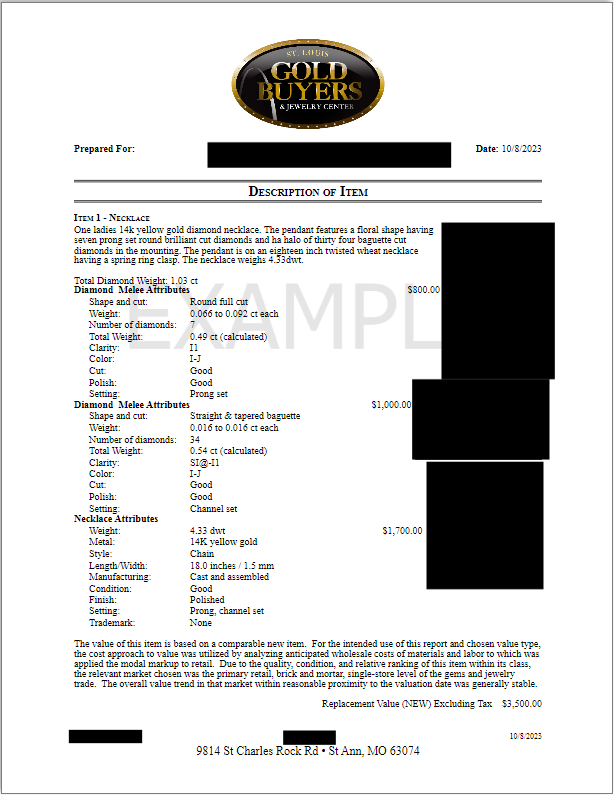 Appraisals | St. Louis Gold Buyers & Jewelry Center
