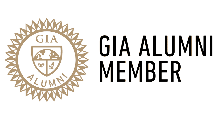 A logo for a gia alumni member with a shield on it.