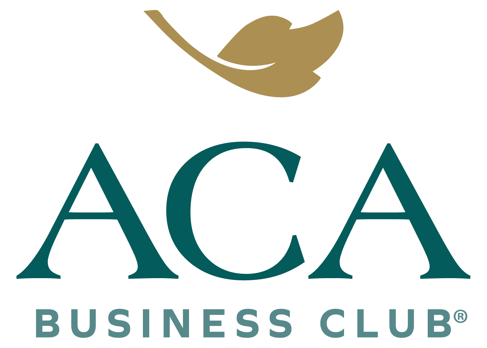The logo for the aca business club has a bird on it.