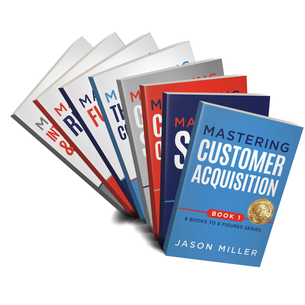 A book titled mastering customer acquisition by jason miller
