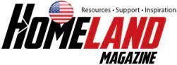 A logo for a magazine called homeland magazine.