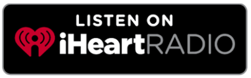 A black button that says listen on iheartradio