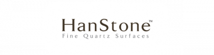 A hanstone fine quartz surfaces logo on a white background
