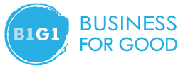 A Blue Circle With The Words `` Business For Good '' Written Inside Of It — The Garis Group  In Hamilton, NSW 