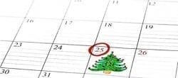 A Calendar With A Christmas Tree Marked On The 25th — The Garis Group  In Hamilton, NSW